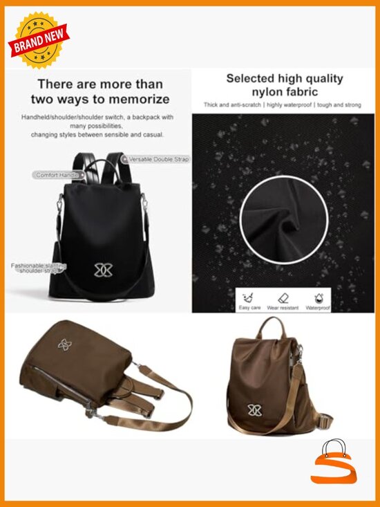 Women Anti-Theft Backpack Large Capacity Lightweight Waterproof Shoulder Bag